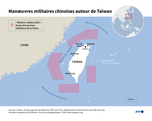 Manoeuvres militaires chinoises autour de Taïwan