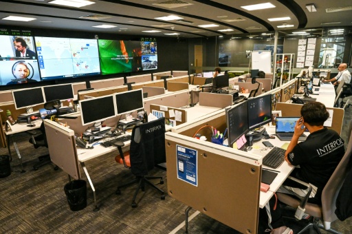 Une salle des locaux d'Interpol à Singapour, le 29 janvier 2026