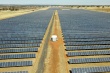 Des panneaux solaires dans la ferme photovoltaïque de Tom Warren près de la ville australienne de Dubbo, à environ 400 kilomètres à l'ouest de Sydney, le 19 janvier 2026