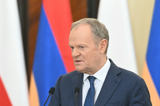 Le Premier ministre polonais, Donald Tusk, le 26 février 2026 à Varsovie