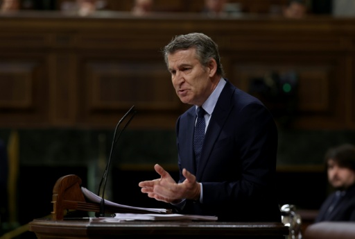 Le chef du Parti populaire (droite), principal parti d'oppostion, Alberto Núñez Feijóo, le 11 février 2026 à Madrid