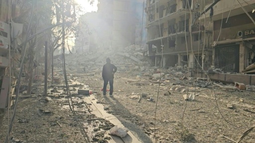 Dégâts suite aux frappes israéliennes sur la banlieue sud de Beyrouth