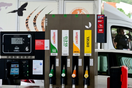 Des pompes à carburant dans une station-service TotalEnergies à Montpellier, le 9 mars 2026