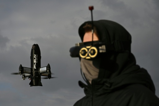Test du drone intercepteur P1-Sun de la société ukrainienne Skyfall en Ukraine