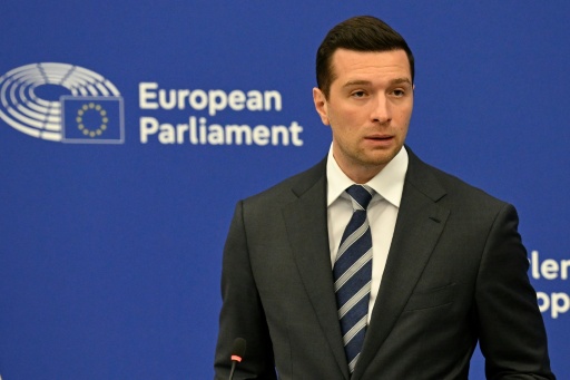 Jordan Bardella au Parlement européen à Strasbourg